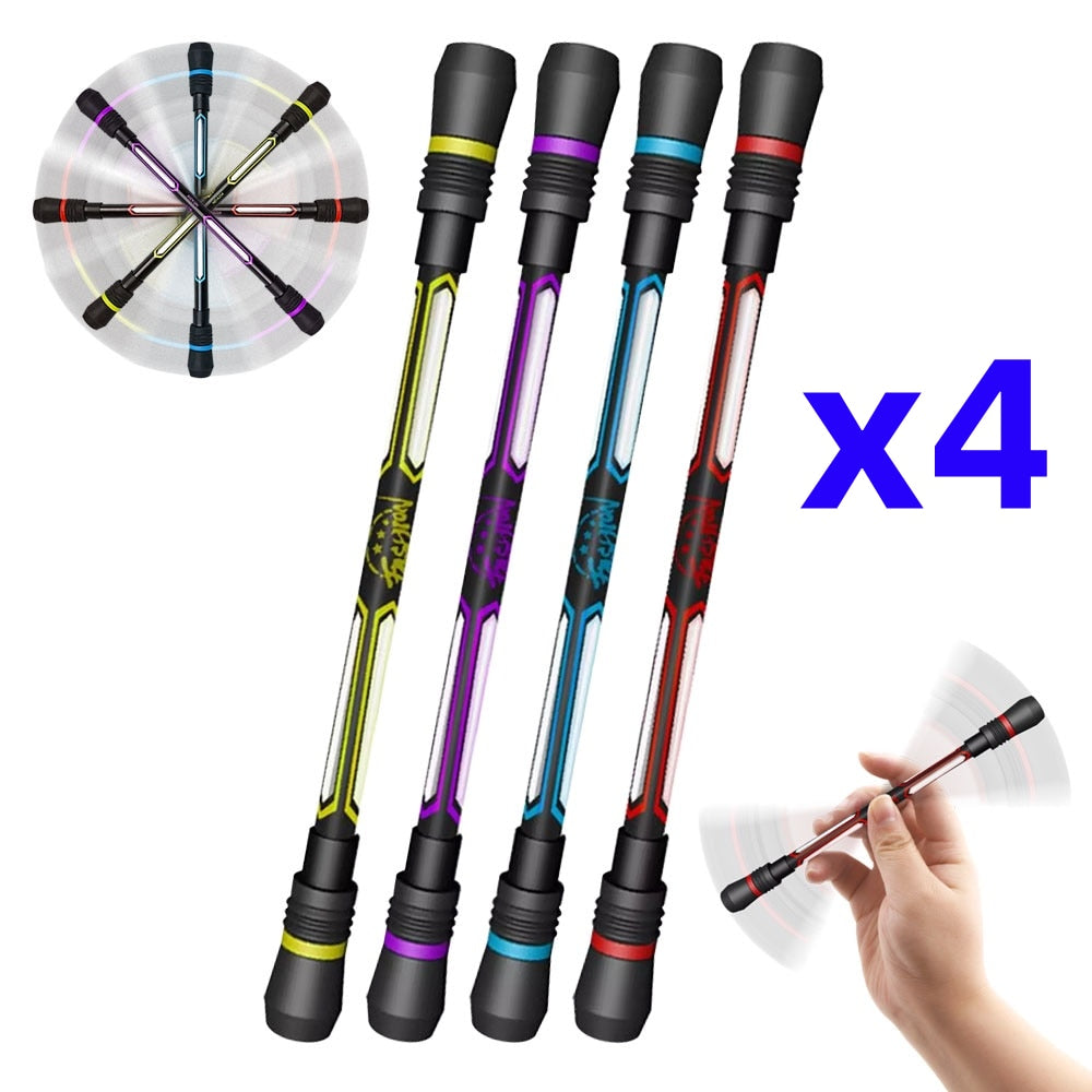 4/2/1 Piece Creative Spinning Writing Pen Spinner For Adult Kids Stress Relief Rotating Gel Pens Anti-slip Hand Spinner