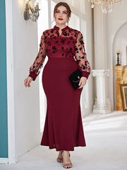 Women's Plus Size Elegant Spring Maxi Dress