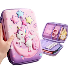 Dancing Unicorn Pencil/Tool Organizer Cute Colorful Unicorn Pencil Case, Large Capacity