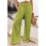 Women's Pants Spring Summer Casual White Wide Leg Trousers