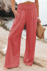 Women's Pants Spring Summer Casual White Wide Leg Trousers