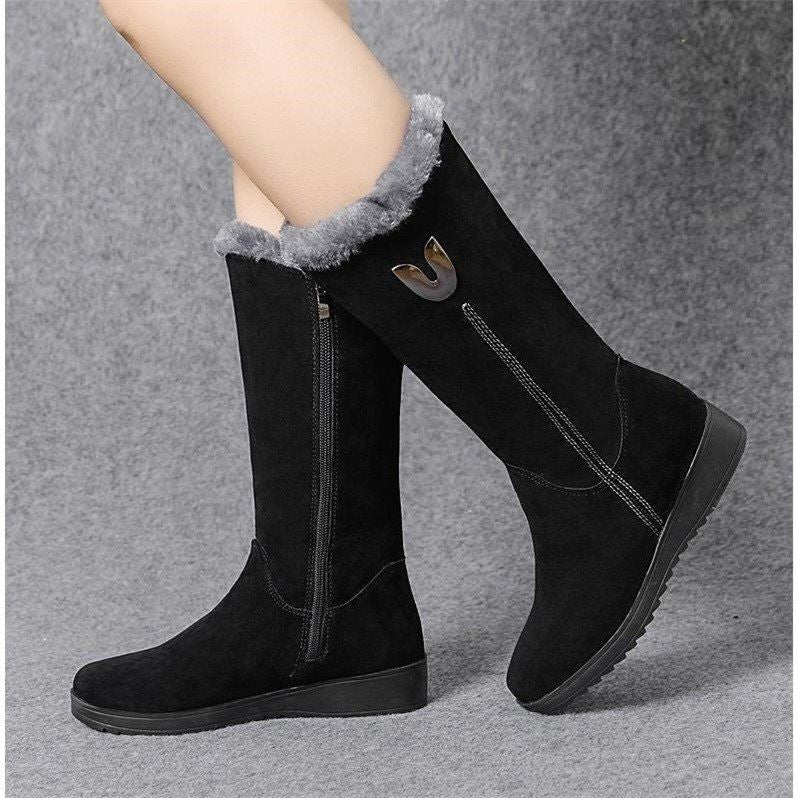 High Boot Women Winter Suede Fur Boots