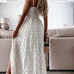 Boho Lace Summer Dress Bohemian White and Black Floral Dresses