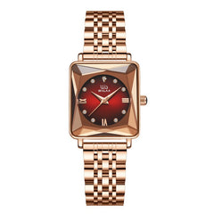 Rose Gold Womens Luxury Leather Watch