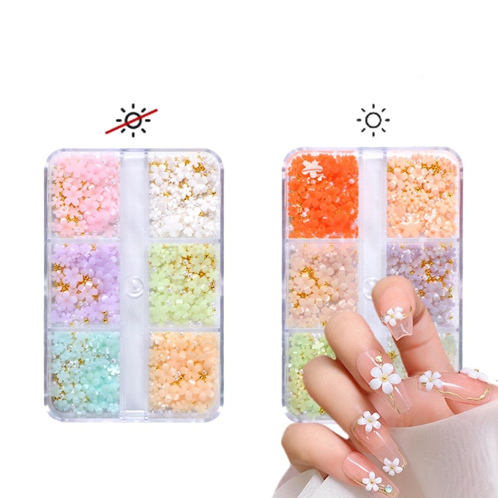 3D Acrylic Flower Nail Art Florets