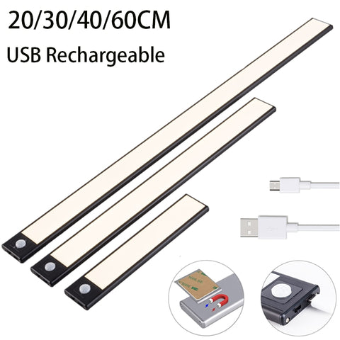 Motion Sensor LED Light Wireless Portable Stick-On Rechargeable Cabinet Closet Home Accessory