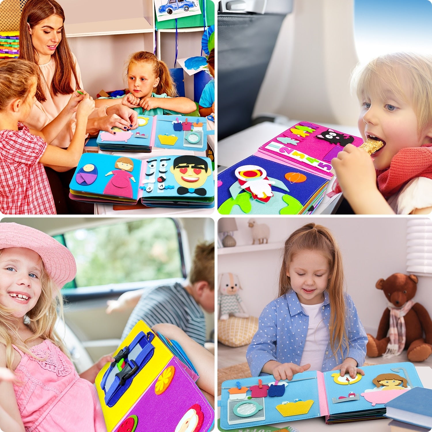 Washable Montessori Toddlers Busy Board