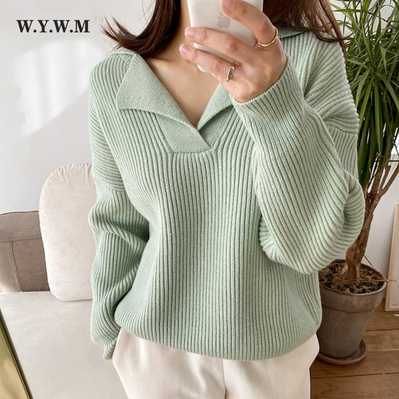 New Knitted Sweater Long Sleeve Cashmere Pullover