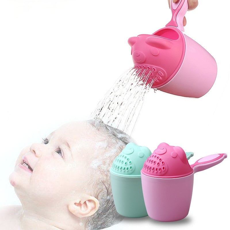 Baby Shampoo Rinser Cartoon Baby Rinsing Cup Baby Toddler Bath Rinser Wash Hair Container Protect Infant's Eyes
