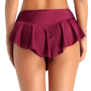 Women's Sports Shorts Tennis Skirt Girls Short Ruffled Skirt w/ Built In Shorts