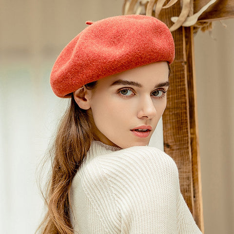 French Beret Women Classic Vintage Cold Weather Hat Casual Elegant Fashion Accessory