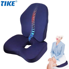 Memory Foam Seat & Back Cushion Orthopedic Pillow Back and Tailbone Support Office Home Car
