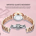 Rose Gold Womens Steel Quartz Wristwatch