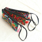 Small Embroidered Purse Mobile Phone Wallet Native Vintage Clutch Purse