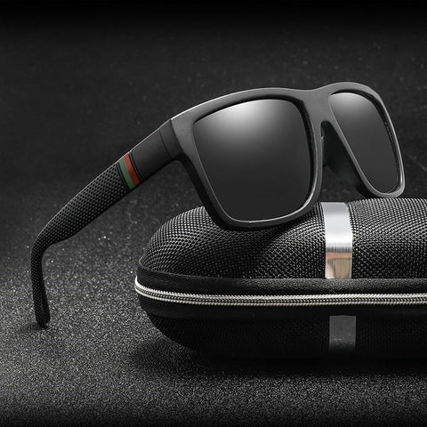 Square Polarized Sunglasses Unisex Vintage Casual UV400 Everyday Fashion Eyewear