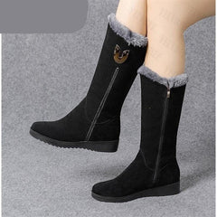 High Boot Women Winter Suede Fur Boots