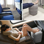 Inflatable Footrest Travel Resting Pillow Foot Stool, 3 Adjustable Heights Airplane Train Home