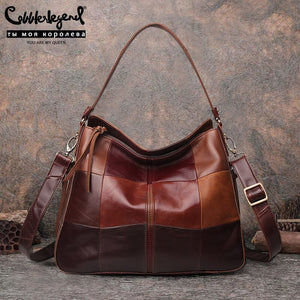 Women's Luxury Leather Handbag Retro Fashion Shoulder Bag