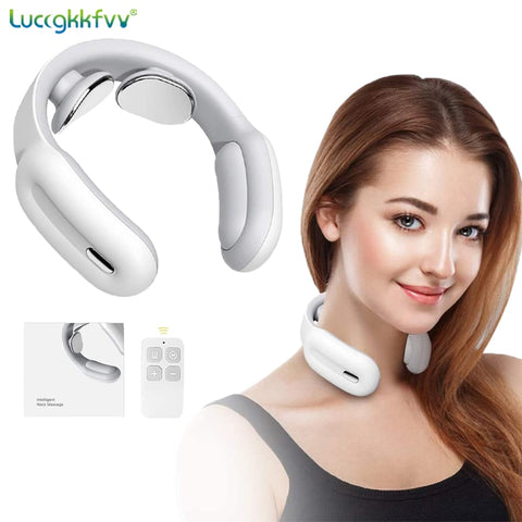 Electric Neck Massager Pain Relief Tool Portable Rechargeable Home Office Wellness Gift