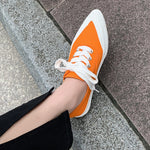 Women's Casual Canvas Shoes Flats Pointed Toe Sneakers