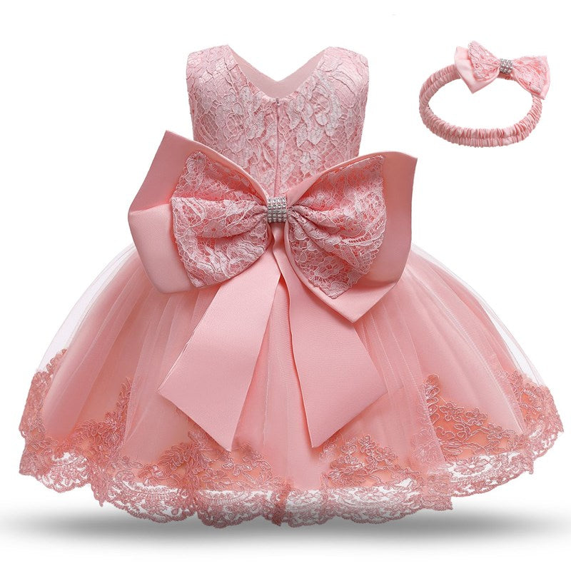 Baby Girl Dress First Birthday Christening Baptism Newborn Toddler Sizes Elegant Gift