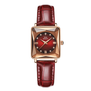 Rose Gold Womens Luxury Leather Watch