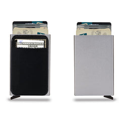 Slim Credit Card Pop-Up Holder RFID Metal Protection Wallet With Money Pocket