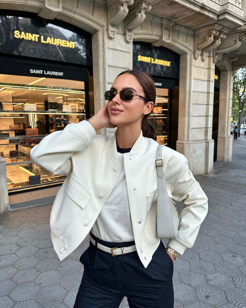 Single Breasted Short Jacket Women Pocket O-Neck Casual Chic Everyday Outerwear Fashion Coat