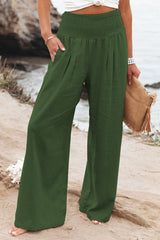 Women's Pants Spring Summer Casual White Wide Leg Trousers