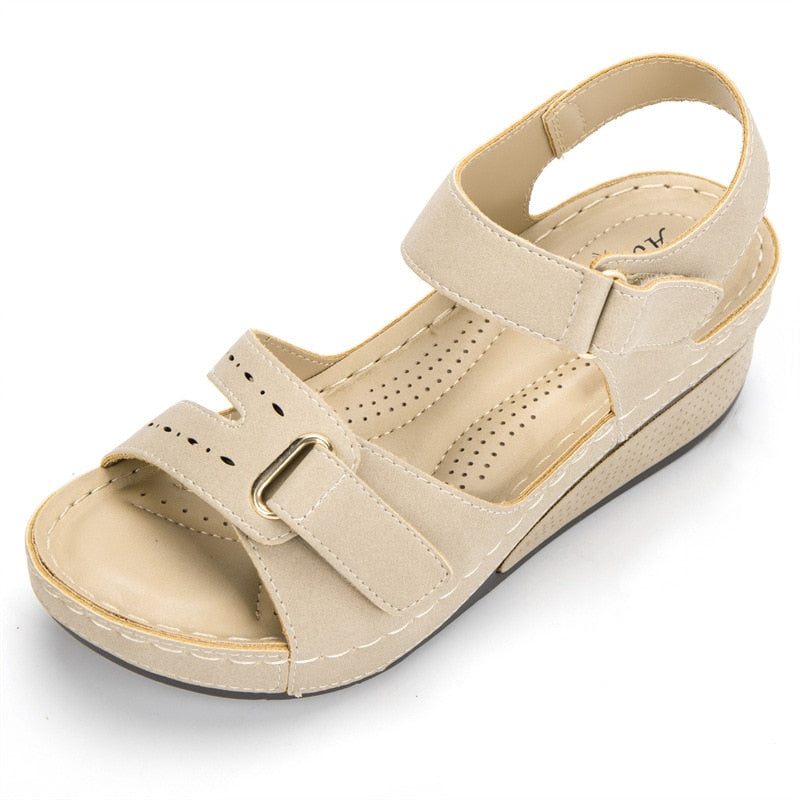 Women's Sandals Cute Summer Sandals With Wedge Heels Velcro