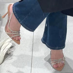 Women's High Heel Sandals Spring / Summer Rhinestone Sparkly Shoes