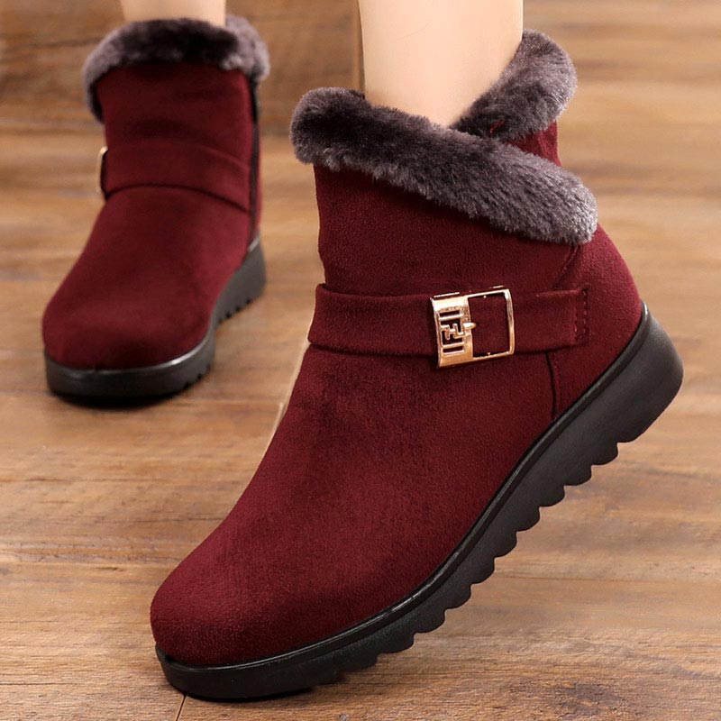 Women Winter Ankle Boots Non Slip Soles
