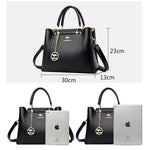 Women Luxury Designer 3 Layers Soft Leather Handbags