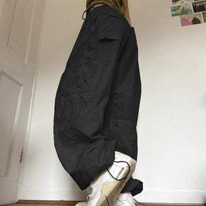Women's Y2K Parachute Cargo Pants Wide Leg Vintage Old School Pants