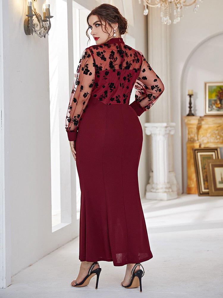 Women's Plus Size Elegant Spring Maxi Dress