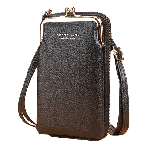 Fashionable Small Cross-body Bag for Women Mini Faux Leather Shoulder Messenger Phone Bag