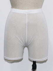 Summer Fashion Mesh Transparent Sexy Casual Shorts Waist Swimwear Cover up Shorts