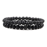Stone of Rooting Bracelet, Concentration Gems, Tiger Eye Jewelry, Lava Stone Beaded Yoga Bracelet
