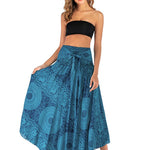 Women's Long Bohemian High Waist Bandage Skirt Hippie Mandala Skirt