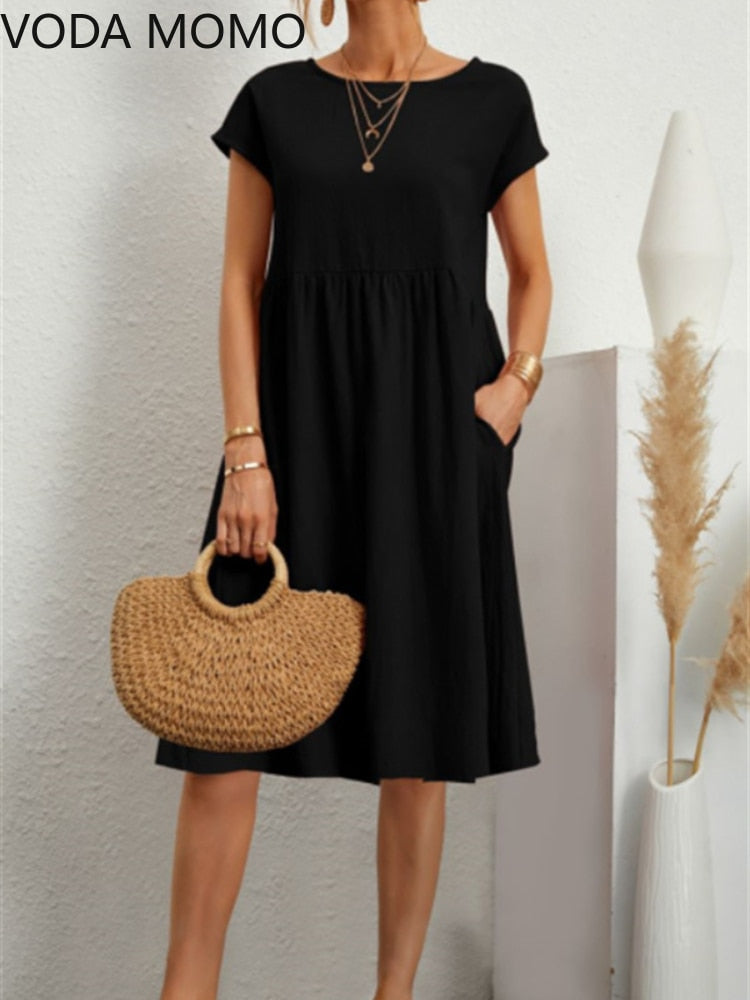 Women's Casual Summer Dress With Pockets