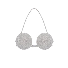 Women`s Crystal Diamond Bikini Bra Chain Jewelry Sexy Bra Clubwear