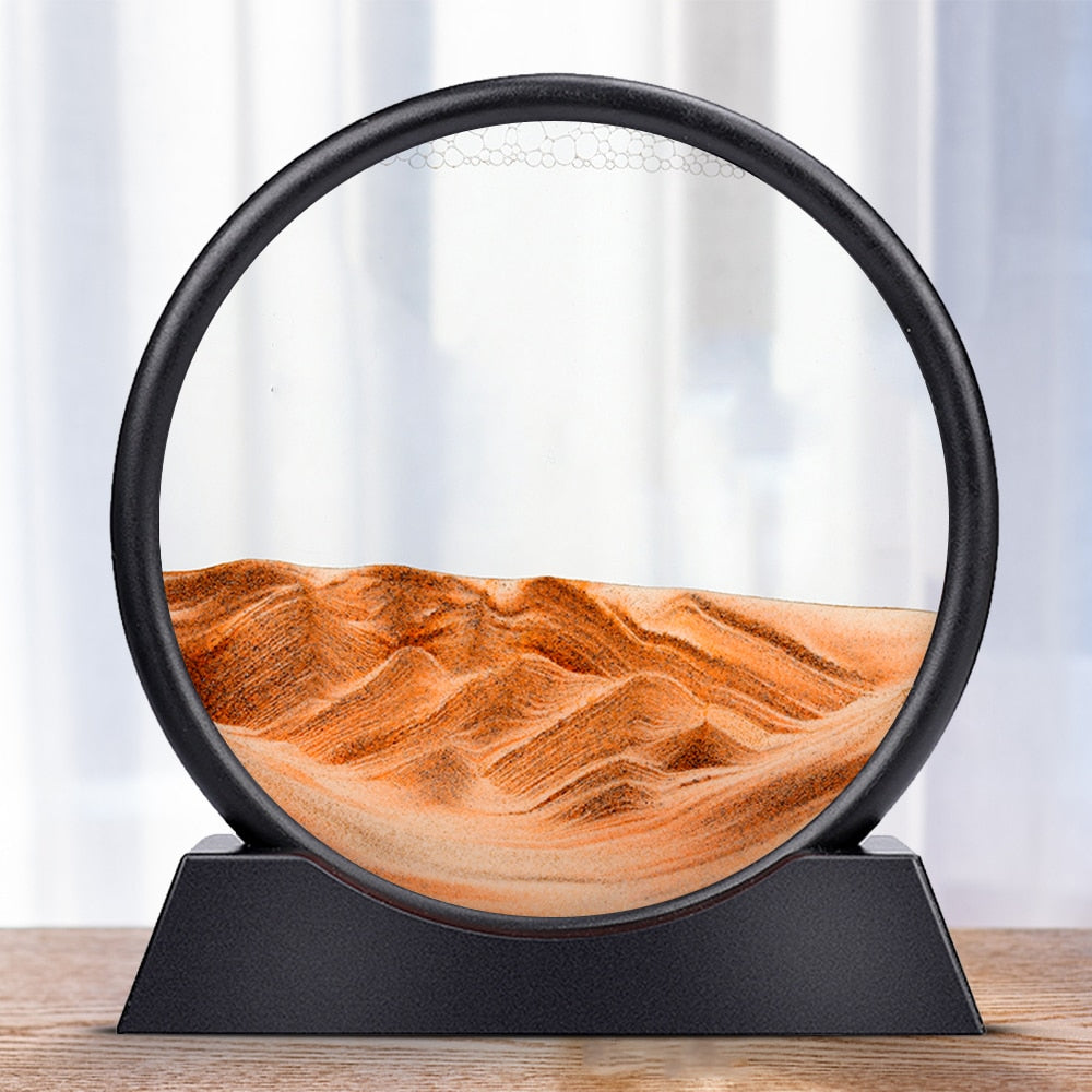 Moving Sand Art 3D Hourglass Frame Deep Sea Sandscape In Motion Home Decor