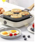 4 compartment frying pan in use