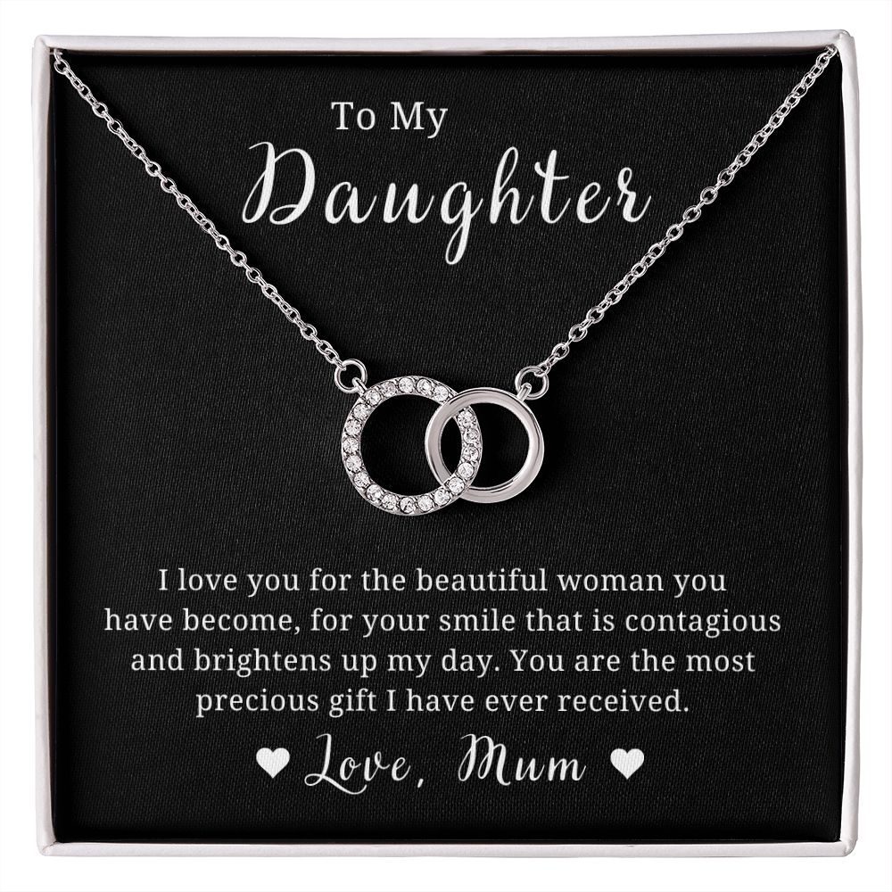 Daughter Gift, from Mom to Daughter Necklace, Daughter Birthday gift, with Message Card: I Love you…