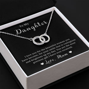 Daughter Gift, from Mom to Daughter Necklace, Daughter Birthday gift, with Message Card: I Love you…