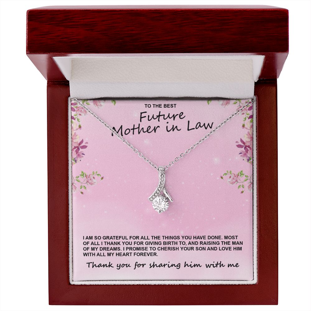 Mother of the Groom Necklace Gift From Bride Elegant Wedding Jewelry Keepsake