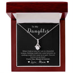 To My Daughter, When I look at you... Love Mum 14K White Gold, Mother to Daughter Gift, Necklace for Birthday or Christmas