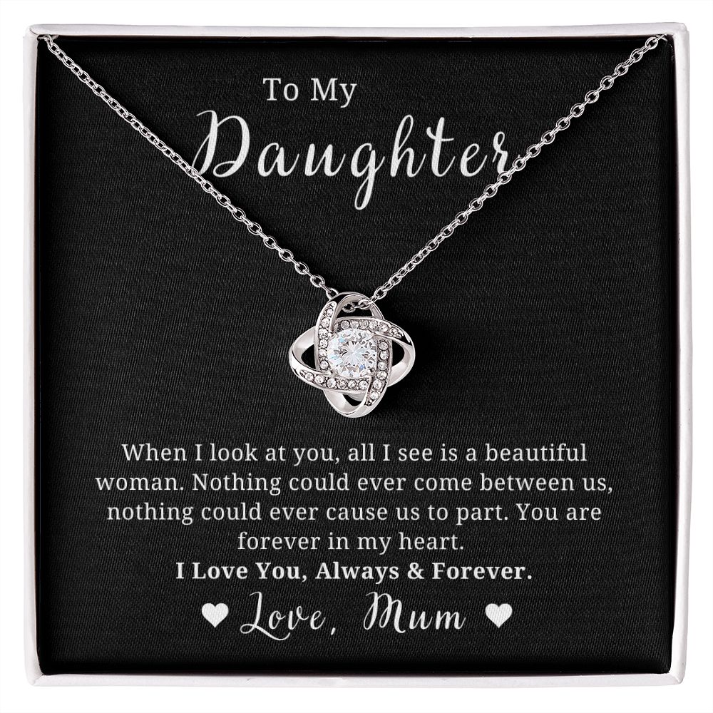 Mother to Daughter Gift Necklace, With Message Card, Hand Made Gold Jewelry For Daughters Birthday, Christmas...