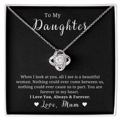 Mother to Daughter Gift Necklace, With Message Card, Hand Made Gold Jewelry For Daughters Birthday, Christmas...