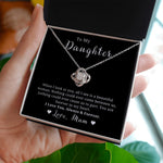 Mother to Daughter Gift Necklace, With Message Card, Hand Made Gold Jewelry For Daughters Birthday, Christmas...